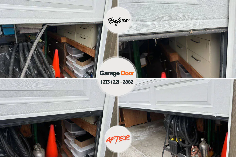 Before and after: garage door spring repair Fort McKinley, OH